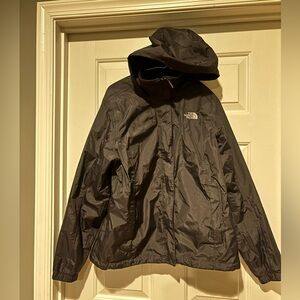 The North Face Charcoal/black Raincoat light coat. Dryvent wonens. L